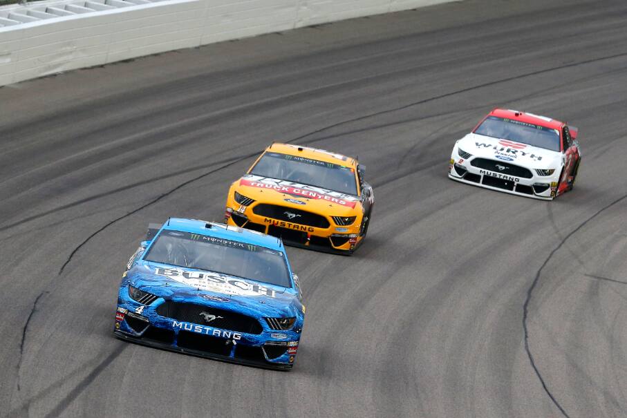 His teammate Kevin Harvick (4) started on the pole, won Stage 1, and led a race-high 105 laps. His teammate Kevin Harvick (4) started on the pole, won Stage 1, and led a race-high 105 laps.